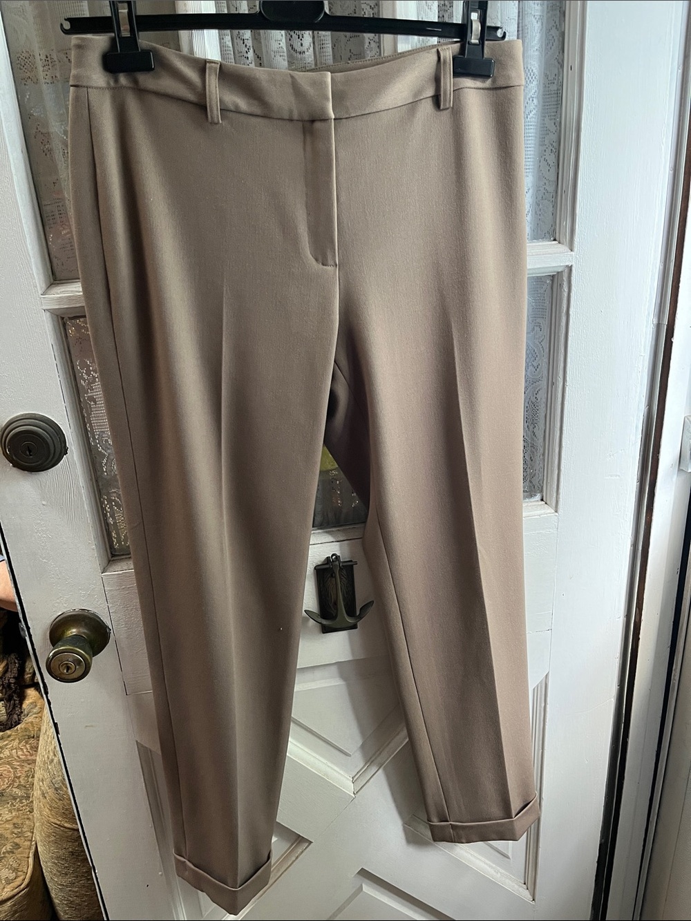 Elliott Lauren Ankle/Cuff Pants Size 8 Taupe